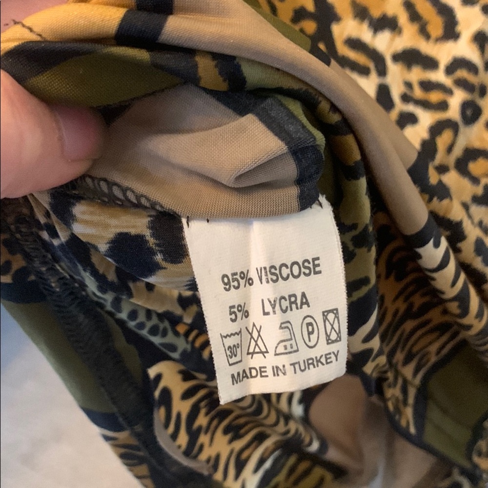 Leopard Print Patchwork Blouse - image 3